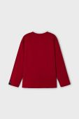 Дитячий бавовняний лонгслів Mayoral колір червоний з принтом (3407530)
