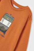 Дитячий бавовняний лонгслів Mayoral колір помаранчевий з принтом (3407709) Дитячий бавовняний лонгслів Mayoral колір помаранчевий з принтом (3407709)