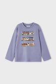 Дитячий бавовняний лонгслів Mayoral 2-pack колір фіолетовий з принтом Дитячий бавовняний лонгслів Mayoral 2-pack колір фіолетовий з принтом