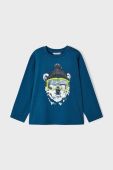 Дитячий бавовняний лонгслів Mayoral з принтом колір блакитний (3407889) Дитячий бавовняний лонгслів Mayoral з принтом колір блакитний (3407889)