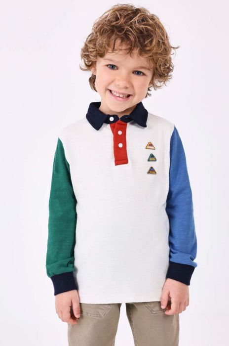 Дитячий лонгслів Mayoral з аплікацією колір барвистий (3407939) Дитячий лонгслів Mayoral з аплікацією колір барвистий (3407939)