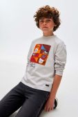 Дитячий бавовняний лонгслів Mayoral колір помаранчевий з принтом (3408102) Дитячий бавовняний лонгслів Mayoral колір помаранчевий з принтом (3408102)