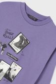 Дитячий бавовняний лонгслів Mayoral колір фіолетовий з принтом (3414158) Дитячий бавовняний лонгслів Mayoral колір фіолетовий з принтом (3414158)