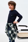 Дитячий лонгслів Mayoral колір синій візерунок (3445611) Дитячий лонгслів Mayoral колір синій візерунок (3445611)