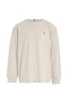 Дитячий бавовняний лонгслів Tommy Hilfiger колір бежевий однотонний (3506727) Дитячий бавовняний лонгслів Tommy Hilfiger колір бежевий однотонний (3506727)