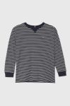 Дитячий бавовняний лонгслів Tommy Hilfiger колір синій візерунок (3485524) Дитячий бавовняний лонгслів Tommy Hilfiger колір синій візерунок (3485524)