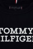 Дитячий бавовняний лонгслів Tommy Hilfiger колір чорний меланж Дитячий бавовняний лонгслів Tommy Hilfiger колір чорний меланж