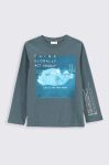 Дитячий бавовняний лонгслів Coccodrillo з принтом колір блакитний (3489135) Дитячий бавовняний лонгслів Coccodrillo з принтом колір блакитний (3489135)