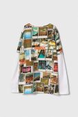 Дитячий бавовняний лонгслів Guess візерунок колір барвистий (3605439)