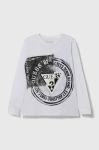 Дитячий бавовняний лонгслів Guess колір білий з принтом (3527687) Дитячий бавовняний лонгслів Guess колір білий з принтом (3527687)