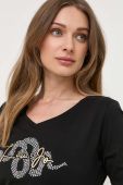 Бавовняний лонгслів Liu Jo колір чорний (3338123) Бавовняний лонгслів Liu Jo колір чорний (3338123)