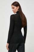 Лонгслів з домішкою кашеміру Pinko колір чорний гольф