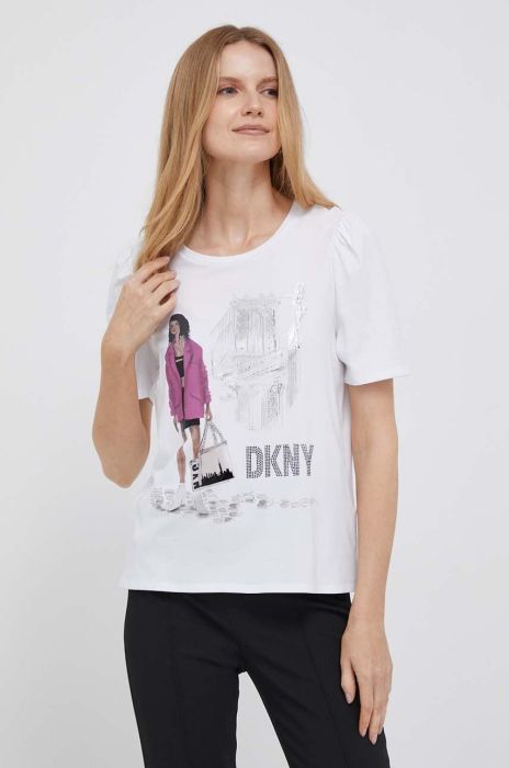 Футболка Dkny жіночий колір білий (3473599)