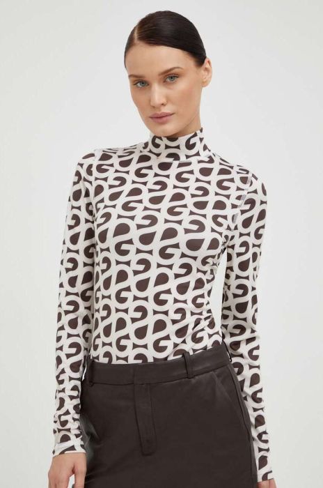 Лонгслів Stine Goya жіночий півгольф колір барвистий Лонгслів Stine Goya жіночий півгольф колір барвистий