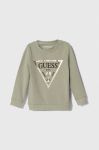Дитяча бавовняна кофта Guess колір зелений з принтом (3437348)