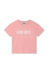 Дитяча бавовняна футболка Kenzo Kids колір рожевий (3408236)