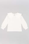 Дитячий лонгслів zippy колір білий (3582292)
