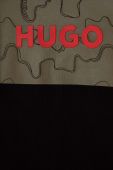 Дитячий бавовняний лонгслів HUGO колір чорний з принтом (3511610) Дитячий бавовняний лонгслів HUGO колір чорний з принтом (3511610)