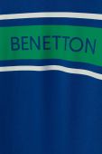 Дитячий бавовняний лонгслів United Colors of Benetton з принтом колір блакитний (3515140)