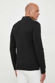 Лонгслів Guess чоловічий колір чорний з аплікацією