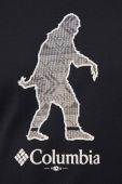 Бавовняний лонгслів Columbia колір чорний з принтом Бавовняний лонгслів Columbia колір чорний з принтом