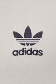 Бавовняний лонгслів adidas Originals колір бежевий з аплікацією Бавовняний лонгслів adidas Originals колір бежевий з аплікацією