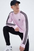 Бавовняний лонгслів adidas Originals колір рожевий з аплікацією Бавовняний лонгслів adidas Originals колір рожевий з аплікацією