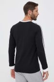 Бавовняний лонгслів adidas Originals 3-Stripes Long Sleeve Tee колір чорний з аплікацією IA4877-BLACK Бавовняний лонгслів adidas Originals 3-Stripes Long Sleeve Tee колір чорний з аплікацією IA4877-BLACK