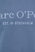 Бавовняний лонгслів Marc O'Polo з принтом колір блакитний