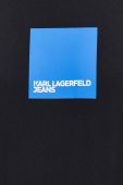 Бавовняний лонгслів Karl Lagerfeld Jeans колір чорний з принтом (3563998)