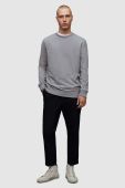 Бавовняний лонгслів AllSaints HASTE колір сірий однотонний Бавовняний лонгслів AllSaints HASTE колір сірий однотонний