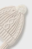 Дитяча шапка і рукавички Mayoral Newborn колір бежевий Дитяча шапка і рукавички Mayoral Newborn колір бежевий