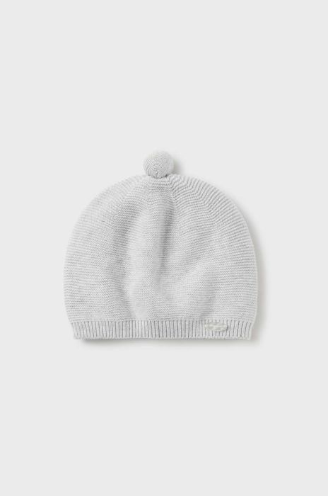 Дитяча бавовняна шапка Mayoral Newborn колір сірий з тонкого трикотажу Дитяча бавовняна шапка Mayoral Newborn колір сірий з тонкого трикотажу