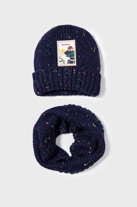 Дитяча шапка і снуд Mayoral колір синій Дитяча шапка і снуд Mayoral колір синій