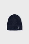 Дитяча шапка Mayoral колір синій з товстого трикотажу