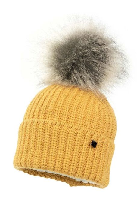 Дитяча шапка з домішкою вовни Jamiks COLD II колір жовтий Дитяча шапка з домішкою вовни Jamiks COLD II колір жовтий