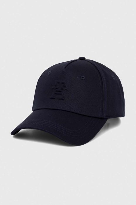 Бавовняна бейсболка Tommy Hilfiger колір синій однотонна (3262798)