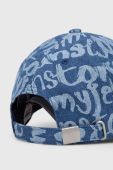 Бавовняна бейсболка Tommy Jeans візерунок колір блакитний Бавовняна бейсболка Tommy Jeans візерунок колір блакитний