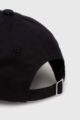 Бавовняна бейсболка HUGO колір чорний з принтом (3354011)