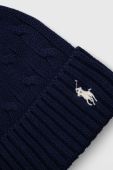 Бавовняна шапка Polo Ralph Lauren колір синій з тонкого трикотажу з бавовни (3419479) Бавовняна шапка Polo Ralph Lauren колір синій з тонкого трикотажу з бавовни (3419479)