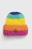 Шапка Kurt Geiger London з товстого трикотажу колір барвистий