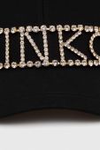 Бавовняна бейсболка Pinko колір чорний з аплікацією (3428682) Бавовняна бейсболка Pinko колір чорний з аплікацією (3428682)