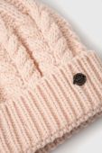 Шапка Roxy колір рожевий з товстого трикотажу