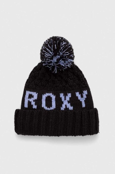 Шапка Roxy колір чорний з товстого трикотажу (3625097)