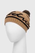 Вовняна шапка Moschino колір бежевий вовна (3403563) Вовняна шапка Moschino колір бежевий вовна (3403563)