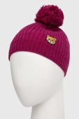 Вовняна шапка Moschino колір фіолетовий з тонкого трикотажу вовна (3597554) Вовняна шапка Moschino колір фіолетовий з тонкого трикотажу вовна (3597554)