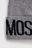 Вовняна шапка Moschino колір сірий (3403584) Вовняна шапка Moschino колір сірий (3403584)