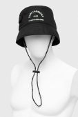 Бавовняний капелюх Karl Lagerfeld колір чорний з бавовни Бавовняний капелюх Karl Lagerfeld колір чорний з бавовни