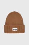 Шапка з домішкою вовни Drykorn колір бежевий з товстого трикотажу Шапка з домішкою вовни Drykorn колір бежевий з товстого трикотажу
