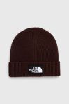Шапка The North Face колір коричневий з товстого трикотажу (3601788) Шапка The North Face колір коричневий з товстого трикотажу (3601788)
